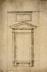 Studio per una finestra del vestibolo della Biblioteca Laurenziana